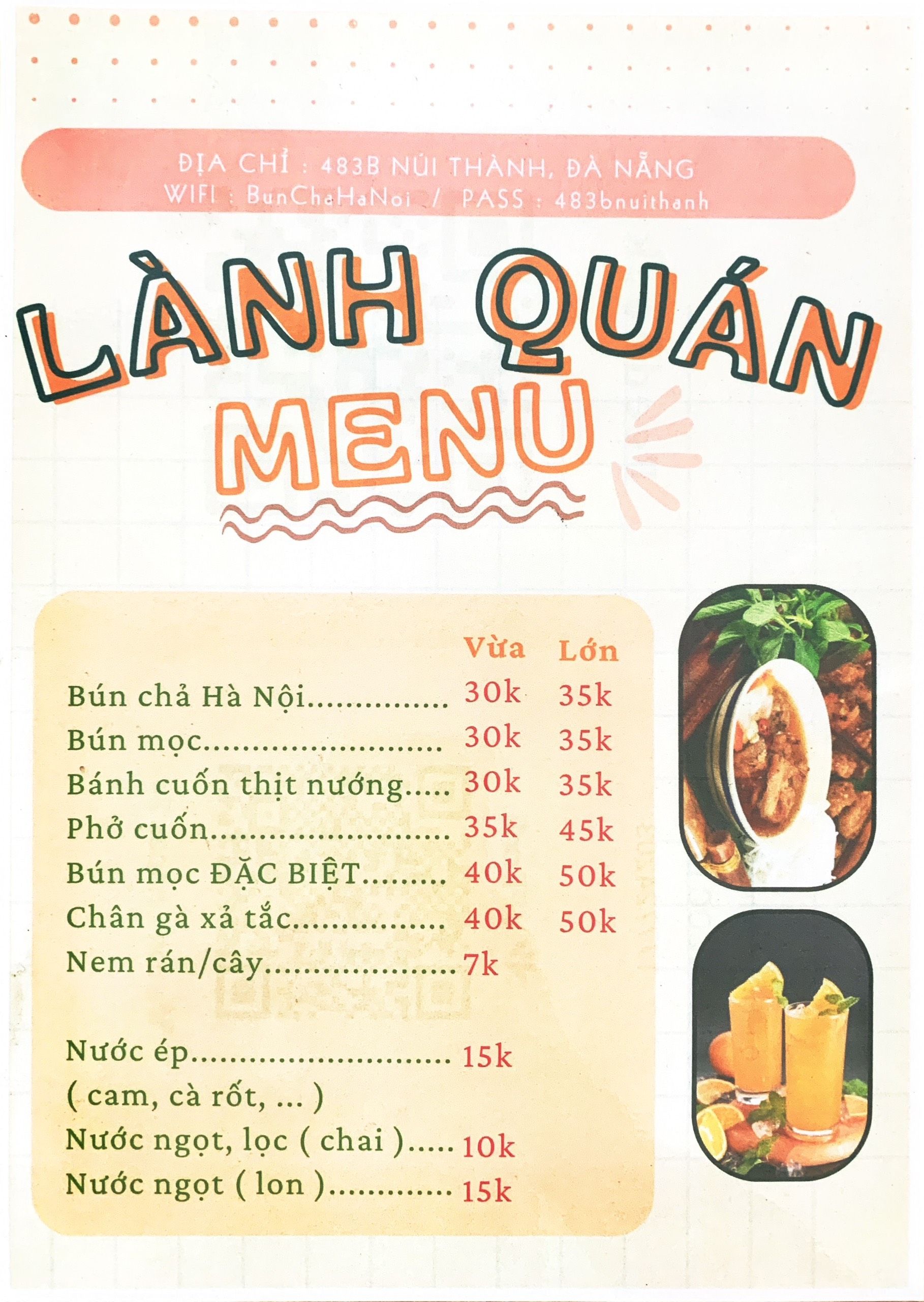 Bún chả Hà Nội 483 Núi Thành